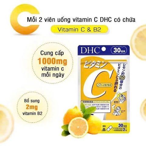 Combo Viên Uống Trắng Da Mờ Thâm 30 Ngày ( DHC C 60 Viên & DHC Trắng Da 30 Viên) Nhật Bản