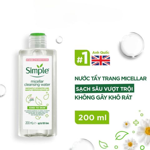 Sữa rửa mặt Simple giúp da sạch thoáng & không chứa xà phòng 150ml [CHÍNH HÃNG]