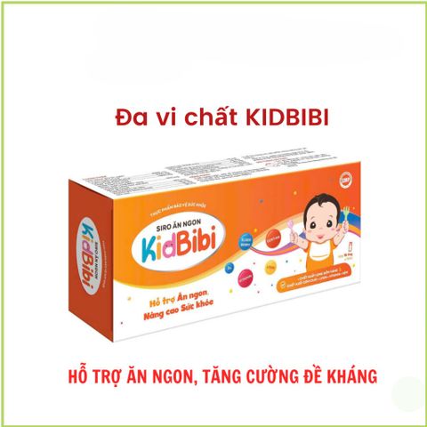 Siro Ăn Ngon Kidbibi hỗ trợ tăng đề kháng giúp bé ăn ngon