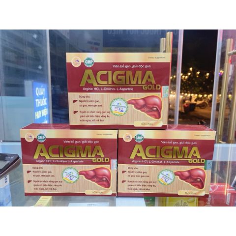 Viên bổ gan, giải độc gan ACIGMA Gold Hỗ trợ giúp thanh nhiệt, giải độc gan, hạn chế tác hại của rượu bia đối với gan