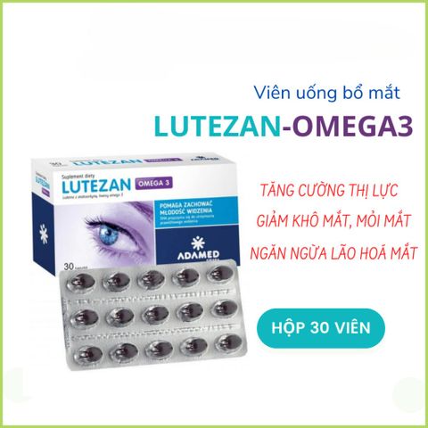 Viên Bổ Mắt LUTEZAN Omega 3 Giảm Mờ Mắt Khô Mắt Ngăn Ngừa lão Hóa Cho Mắt Hộp 30 viên- NK balan