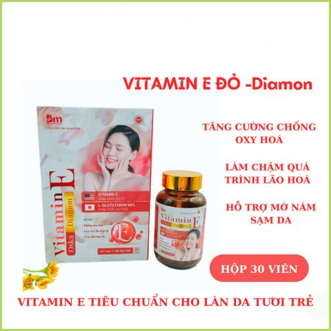 Combo nội tiết tố Queenlove và vitamin e đỏ oska diamon làm đẹp da, ngăn ngừa lão hoá, cân bằng nội tiết tố