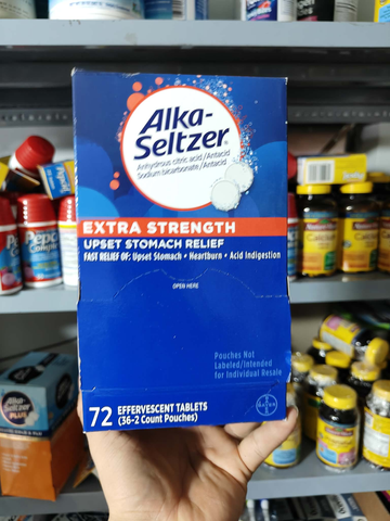 VIÊN SỦI CHUYÊN CÁC  VỀ BAO TỬ - ALKA SELTZER LEMON LIME U.S.A UPSET STOMACH RELIEF