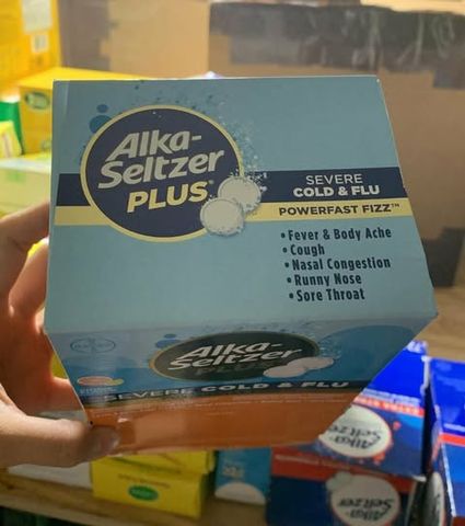 Sủi giảm cảm lạnh Alka Seltzer Plus Cold Flu PowerFast Fizz 72 viên (Citrus)