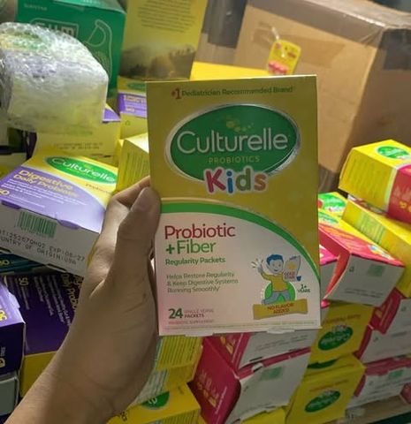 Men vi sinh cho bé Culturelle Probiotic Fiber Kids Packets Hộp 24 gói
