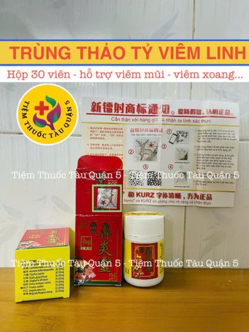 Trùng Thảo Tỷ Viêm Linh - Chong Cao Bi Yan Lin Hộp 30 Viên