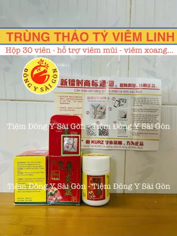Trùng Thảo Tỷ Viêm Linh - Chong Cao Bi Yan Lin Hộp 30 Viên - Tiệm Đông Y Sài Gòn