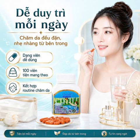 Vitatree Marine Collagen Plus 100 viên - Collagen biển, nhau thai cừu, sữa ong chúa đẹp da