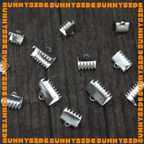 5 Cặp Đầu Kẹp Nối Đầu Dây Răng Cưa Inox Thép Không Gỉ Cao Cấp Làm Trang Sức Handmade DIY