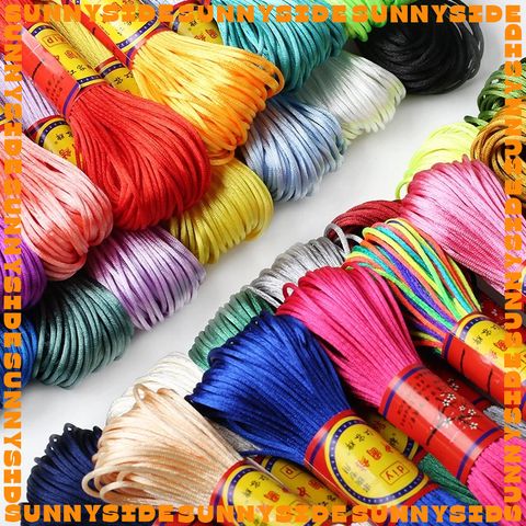20m Dây Tim 1.5mm Không Co Giãn Đủ Màu Thắt Vòng Tay, Dây May Mắn, Dreamcatcher, Thắt Nút Trung Hoa, Làm Handmade