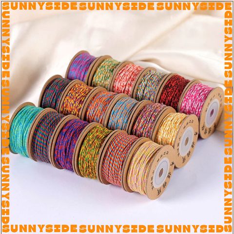 Dây Chỉ Ngũ Sắc Tây Tạng Sợi Cotton Đan Vòng Làm Handmade Trang Sức Thắt Vòng Phong Cách Dân Tộc