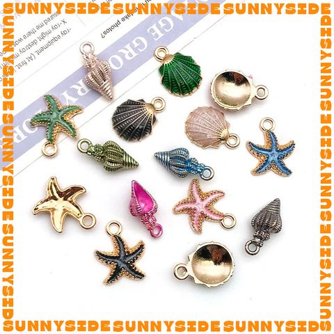 02 Charm Vỏ Sò Vỏ Ốc Sao Biển Nhiều Màu Sắc Làm Vòng Đeo Tay Mặt Dây Chuyền Phụ Kiện Trang Sức