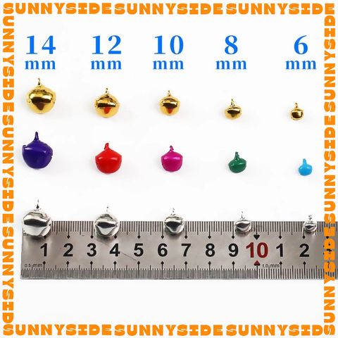 20 Cái Chuông Mini 6mm-8mm-10mm-12mm-14mm Trang Trí Thủ Công Handmade DIY, Làm Lục Lạc Chó Mèo, thú cưng