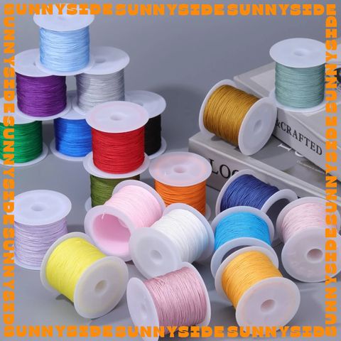 [0.4mm]Dây Dù Dây Cotton Không Co Giãn Đan Vòng Tay Dây Ngọc 71 Đan Vòng Làm Handmade Trang Sức Thắt Vòng Cuộn 35m