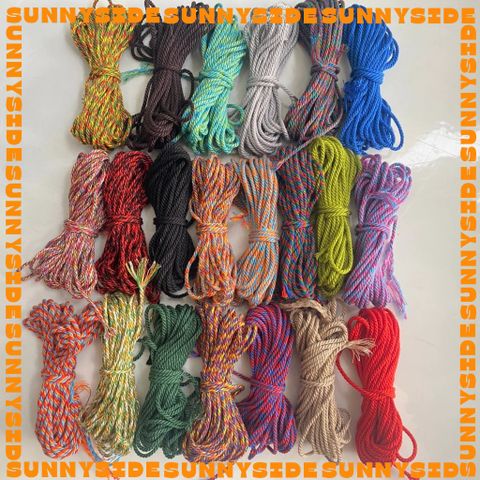 [1.5mm] Dây Chỉ Ngũ Sắc Tây Tạng Sợi Cotton Đan Vòng Làm Handmade Trang Sức Thắt Vòng Phong Cách Dân Tộc