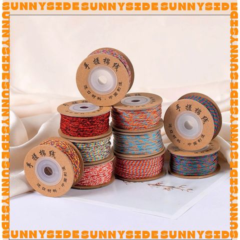 Dây Chỉ Ngũ Sắc Tây Tạng Sợi Cotton Đan Vòng Làm Handmade Trang Sức Thắt Vòng Phong Cách Dân Tộc