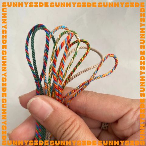 [1.5mm] Dây Chỉ Ngũ Sắc Tây Tạng Sợi Cotton Đan Vòng Làm Handmade Trang Sức Thắt Vòng Phong Cách Dân Tộc