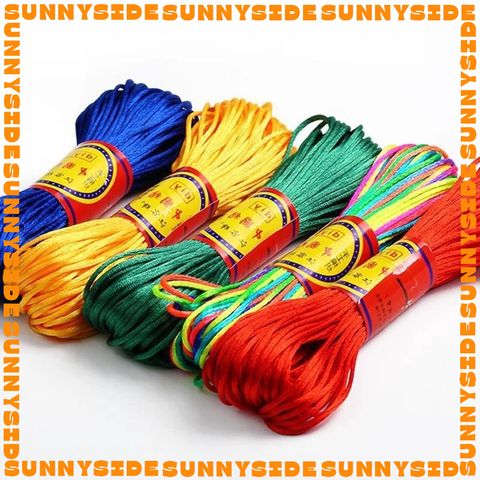 20m Dây Tim 1.5mm Không Co Giãn Đủ Màu Thắt Vòng Tay, Dây May Mắn, Dreamcatcher, Thắt Nút Trung Hoa, Làm Handmade
