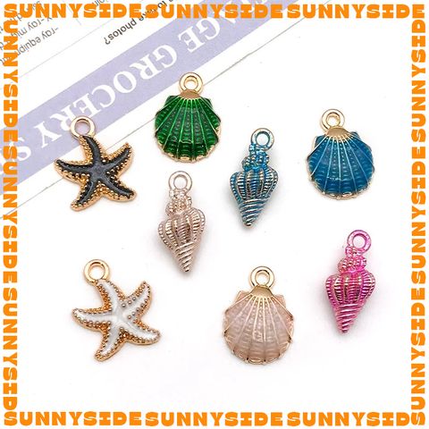 02 Charm Vỏ Sò Vỏ Ốc Sao Biển Nhiều Màu Sắc Làm Vòng Đeo Tay Mặt Dây Chuyền Phụ Kiện Trang Sức