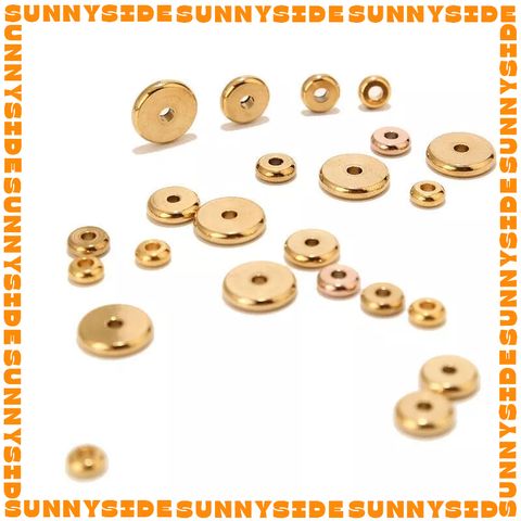 Gói 20 Cái Charm Khoen Tròn Chặn Hạt Làm Vòng Inox Thép Không Gỉ Mạ Vàng Cao Cấp Làm Trang Sức Handmade DIY