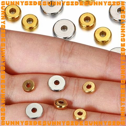 Gói 20 Cái Charm Khoen Tròn Chặn Hạt Làm Vòng Inox Thép Không Gỉ Mạ Vàng Cao Cấp Làm Trang Sức Handmade DIY