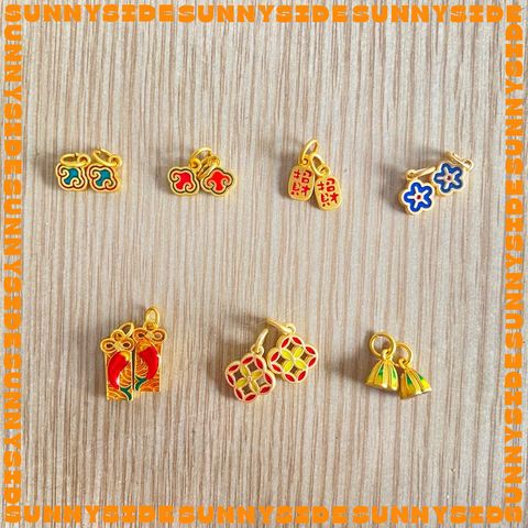 Charm Treo Mạ Vàng Sơn Màu Phụ Kiện Xâu Mix Vòng Tay Phong Thủy Nam Nữ Làm Trang Sức Handmade DIY