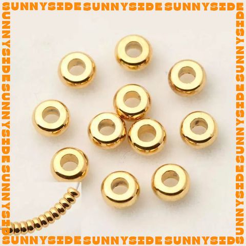 Gói 20 Cái Charm Khoen Tròn Chặn Hạt Làm Vòng Inox Thép Không Gỉ Mạ Vàng Cao Cấp Làm Trang Sức Handmade DIY