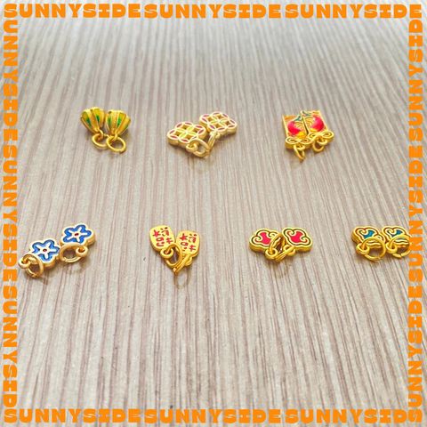 Charm Treo Mạ Vàng Sơn Màu Phụ Kiện Xâu Mix Vòng Tay Phong Thủy Nam Nữ Làm Trang Sức Handmade DIY