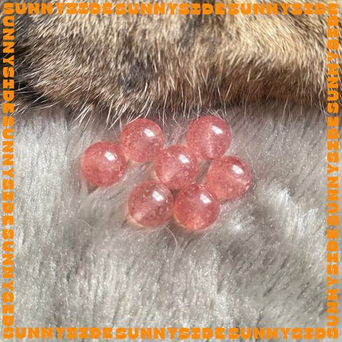1 Hạt Đá Thach Anh Dâu Tây Hồng 3A Tự Nhiên 100% Dùng Làm Trang Sức Thủ Công Mix Chuỗi Hạt Xỏ Vòng Tay