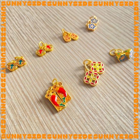 Charm Treo Mạ Vàng Sơn Màu Phụ Kiện Xâu Mix Vòng Tay Phong Thủy Nam Nữ Làm Trang Sức Handmade DIY