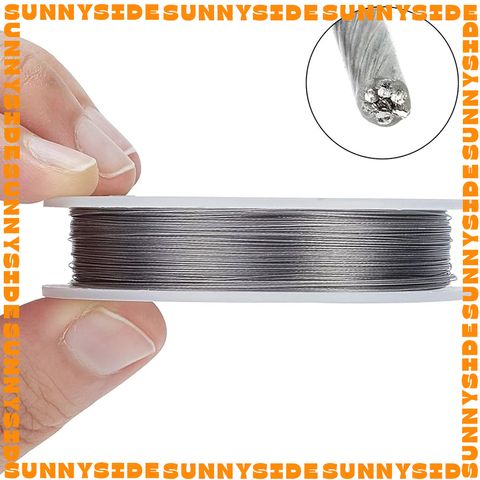 Cuộn Dây Cước Thép Bọc Nhựa 0.3mm Siêu Mảnh Dùng Xâu Vòng Định Hình Làm Trang Sức Handmade DIY