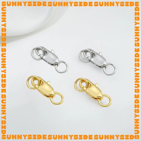 Khoá Càng Cua Mini Mạ Vàng 14K Cao Cấp 10mm Kèm Khoen Tròn Làm Trang Sức Handmade DIY