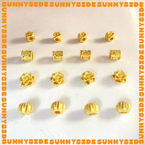 02 Charm Đệm Vàng Cao Cấp Phụ Kiện Xâu Mix Vòng Tay Phong Thủy Nam Nữ Làm Trang Sức Handmade DIY