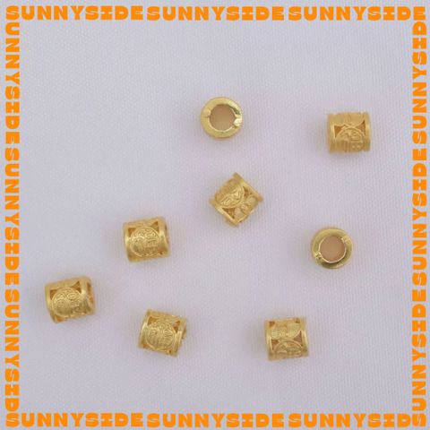 02 Charm Đệm Vàng Cao Cấp Phụ Kiện Xâu Mix Vòng Tay Phong Thủy Nam Nữ Làm Trang Sức Handmade DIY