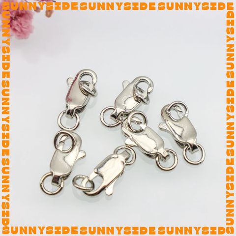 Khoá Càng Cua Mini Mạ Vàng 14K Cao Cấp 10mm Kèm Khoen Tròn Làm Trang Sức Handmade DIY