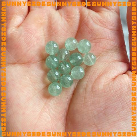 1 Hạt Đá Thach Anh Dâu Tây Xanh 3A Tự Nhiên 100% Dùng Làm Trang Sức Thủ Công Mix Chuỗi Hạt Xỏ Vòng Tay
