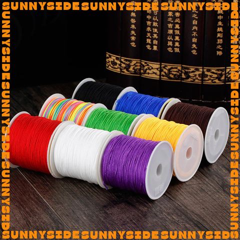 Dây Dù Không Co Giãn 0.8mm Dây Ngọc 72 Dây Cotton Đan Vòng Tay Làm Handmade Trang Sức Thắt Vòng Cuộn 45m