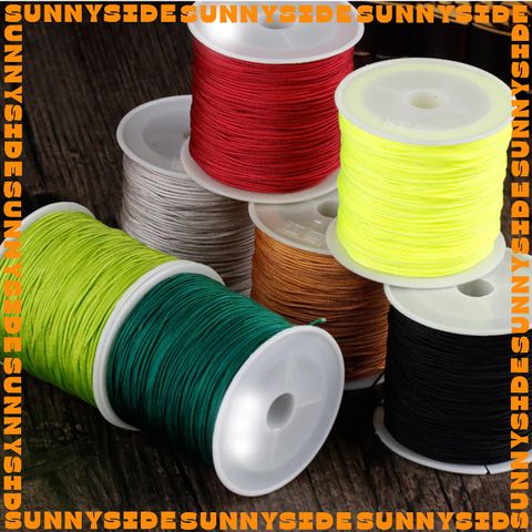 Dây Dù Không Co Giãn 0.8mm Dây Ngọc 72 Dây Cotton Đan Vòng Tay Làm Handmade Trang Sức Thắt Vòng Cuộn 45m