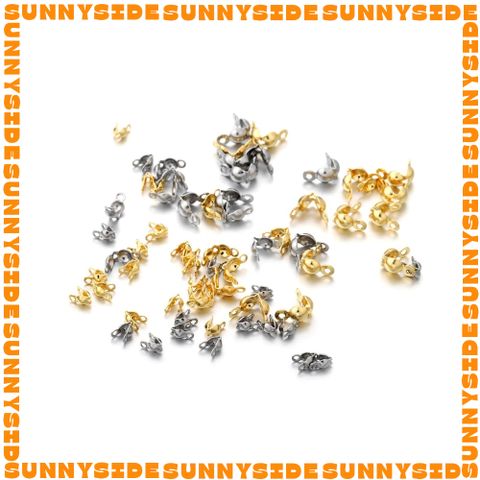 Gói 50 Cái Kẹp Vỏ Sò Inox Thép Không Gỉ Cao Cấp Chốt Đầu Dây Làm Trang Sức Handmade DIY