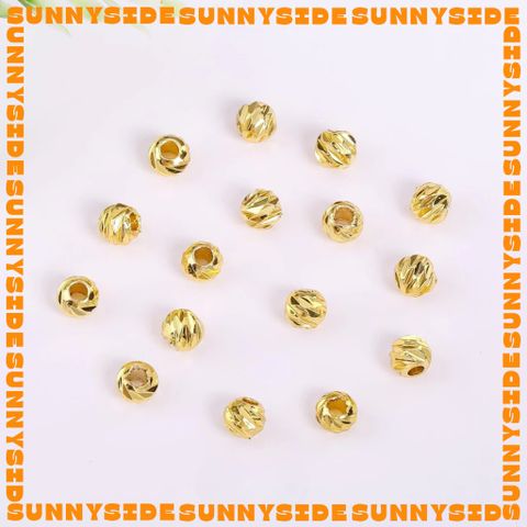Gói 20 Bi Xoắn Mạ Vàng 18K Các Cỡ 3-4-5mm Cao Cấp Làm Trang Sức Handmade DIY