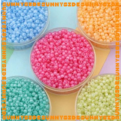 Gói 10g/20g Hạt Cườm Tròn 3mm Cao Cấp Màu Jelly Pastel Xỏ Vòng Tay Vòng Cổ Trang sức Phụ Kiện Handmade