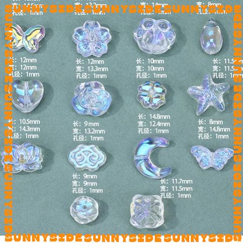 5 Hạt Thủy Tinh Lấp Lánh AB Trong Suốt Nhiều Loại Làm Vòng Tay, Trang Sức, Móc Khóa, Thủ Công DIY Handmade
