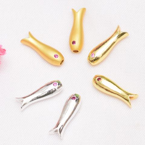 01 Charm Con Cá Mạ Vàng 18K 5mm Cao Cấp Phụ Kiện Xâu Mix Vòng Tay Phong Thủy Nam Nữ Làm Trang Sức Handmade DIY