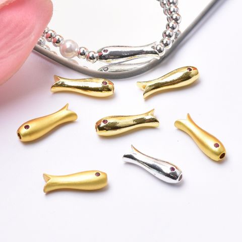 01 Charm Con Cá Mạ Vàng 18K 5mm Cao Cấp Phụ Kiện Xâu Mix Vòng Tay Phong Thủy Nam Nữ Làm Trang Sức Handmade DIY