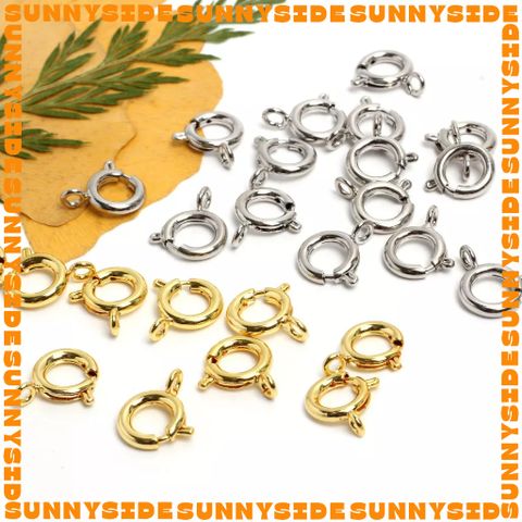 02 Khoá Lò Xo Tròn Mini, Móc Khoá Tròn Mạ Vàng 18K Cao Cấp Làm Trang Sức Handmade DIY
