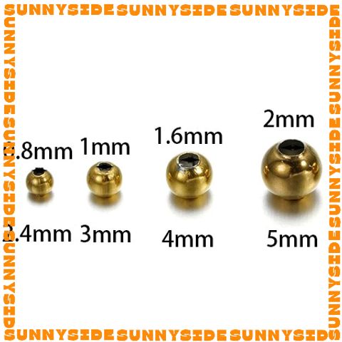 Gói 20 Bi Trơn Thép Không Gỉ Cao Cấp Làm Trang Sức Handmade DIY