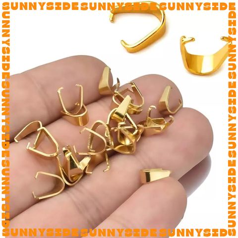 10/20 Cái Móc Gắn Mặt Dây Chuyền THÉP KHÔNG GỈ MẠ VÀNG làm trang sức handmade DIY