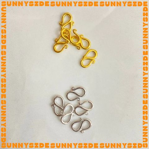 [1 ĐẦU HÀN KÍN] 02 Móc Khoá Chữ S Đầu Nối Dây Chuyền Hình Chữ S Mạ Vàng 18K Cao Cấp Làm Trang Sức Handmade