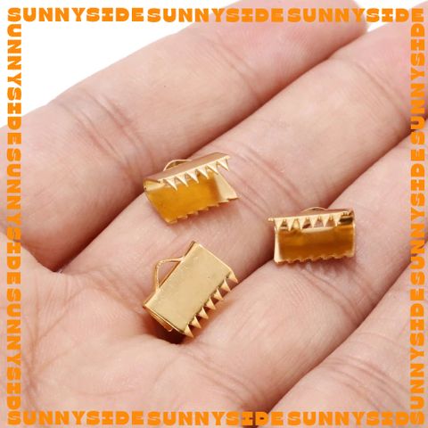 5 Cặp Đầu Kẹp Nối Đầu Dây Răng Cưa Vàng Inox Thép Không Gỉ Cao Cấp Làm Trang Sức Handmade DIY