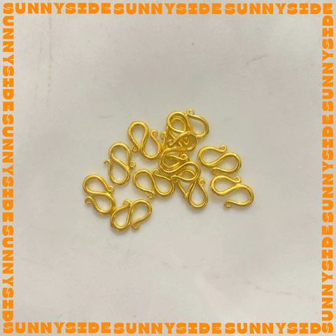 [1 ĐẦU HÀN KÍN] 02 Móc Khoá Chữ S Đầu Nối Dây Chuyền Hình Chữ S Mạ Vàng 18K Cao Cấp Làm Trang Sức Handmade